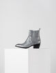 Leren westernboots dames zilver-1