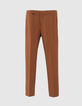 Pure Edition-Pantalon de costume cognac Homme-7