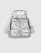 Baby girls’ silver rubber parka-1