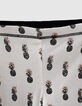 Leggings réversible mastic ananas et noir bébé fille-3