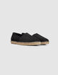 Espadrilles noires cuir velours Homme-4