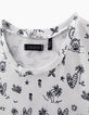 Camiseta blanco roto estampado conchas niña-4