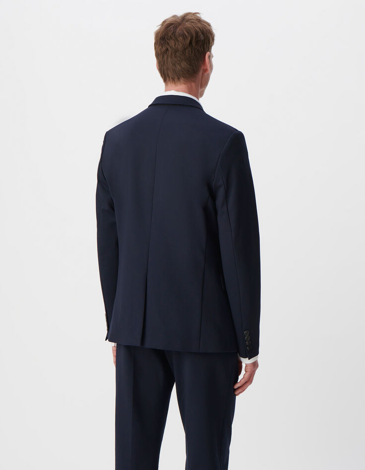 Veste de costume SLIM marine maille Milano Homme-3