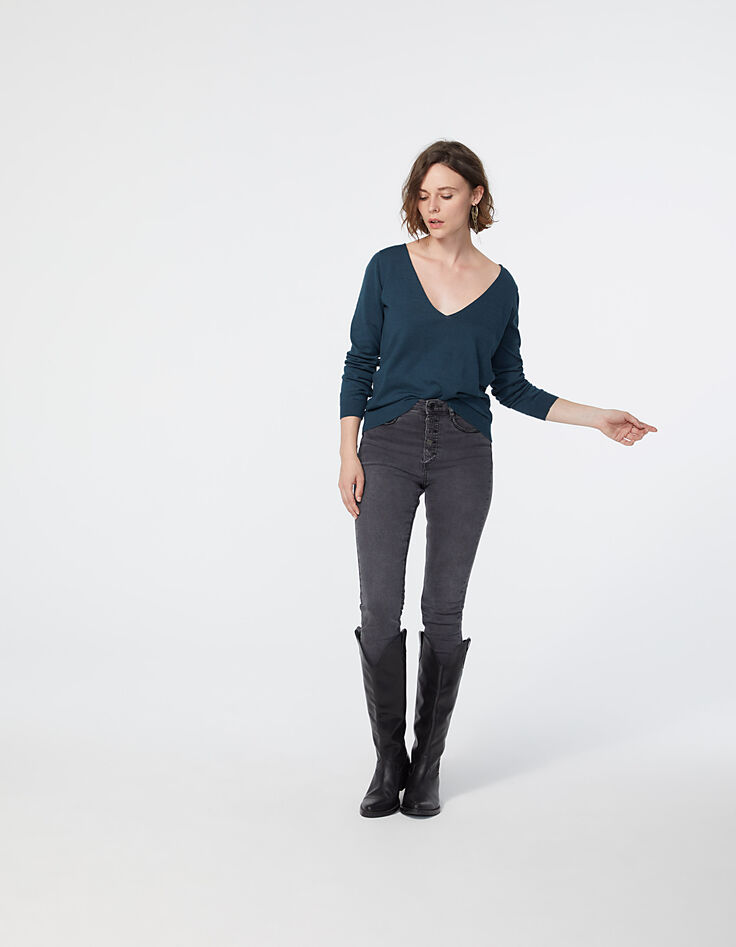 Pull maille tricot prusse bijoux esprit militaire femme-6