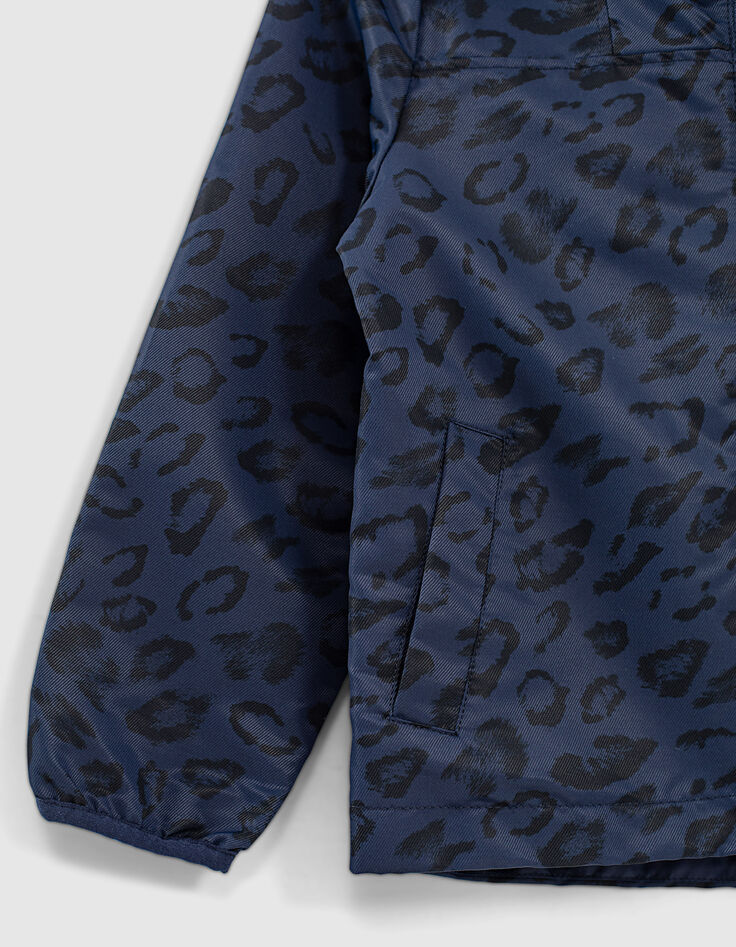 Coupe-vent packable navy motif léopard garçon -6 Coupe-vent packable navy motif léopard garçon -6