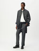 Marineblaue Regular-Herrenjeans Faux-Uni-Stoff-5