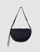 Girls’ black quilted waist bag-4