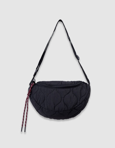 Sac banane noir matelass&eacute; fille - IKKS
