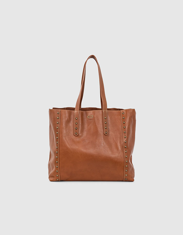 Women’s camel calfskin leather The Working tote bag-1