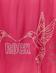 Chemise fushia avec visuel clouté dos femme-4