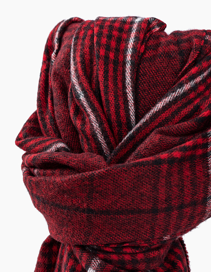 Bufanda roja de cuadros Hombre-3
