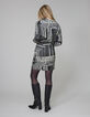 Pure Edition-Robe noire drapée graphique Art Déco Femme-3