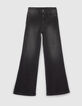 Vaqueros flare grises tiro alto Pure Edition mujer-6