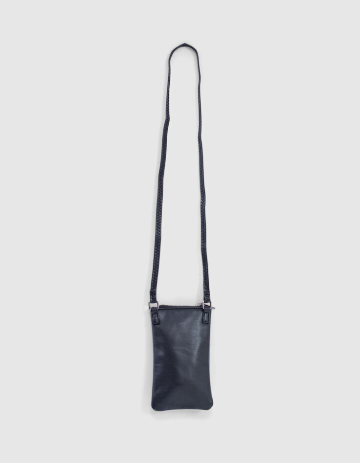 Mädchen-Handyhülle in Schwarz mit Sherpafleece-3