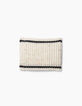 Snood blanc cassé fourré doupionné à patch garçon-3
