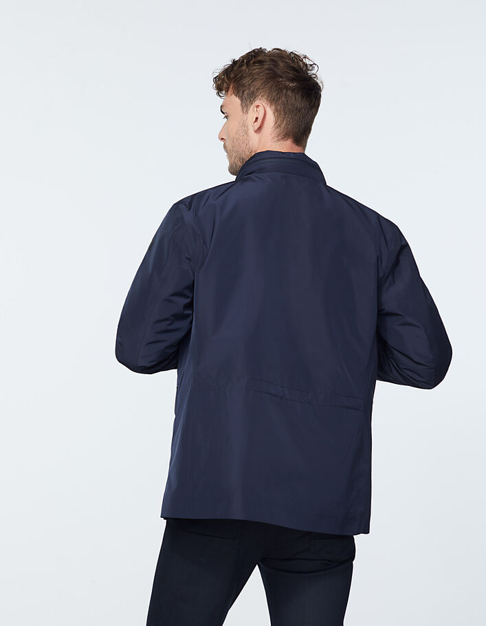Men’s navy WATERPROOF nylon safari jacket - IKKS