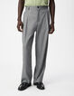 Men's grey suit pants with pleats-2