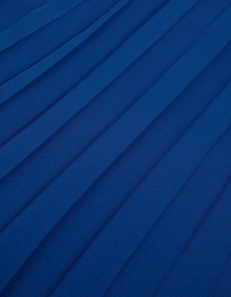 &Auml;rmelloses blaues Kleid mit Plissee f&uuml;r M&auml;dchen-4