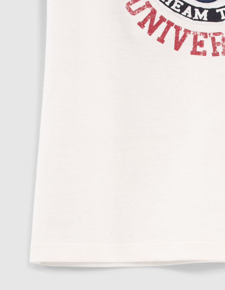 Girls’ off-white embroidered cat organic cotton T-shirt-4