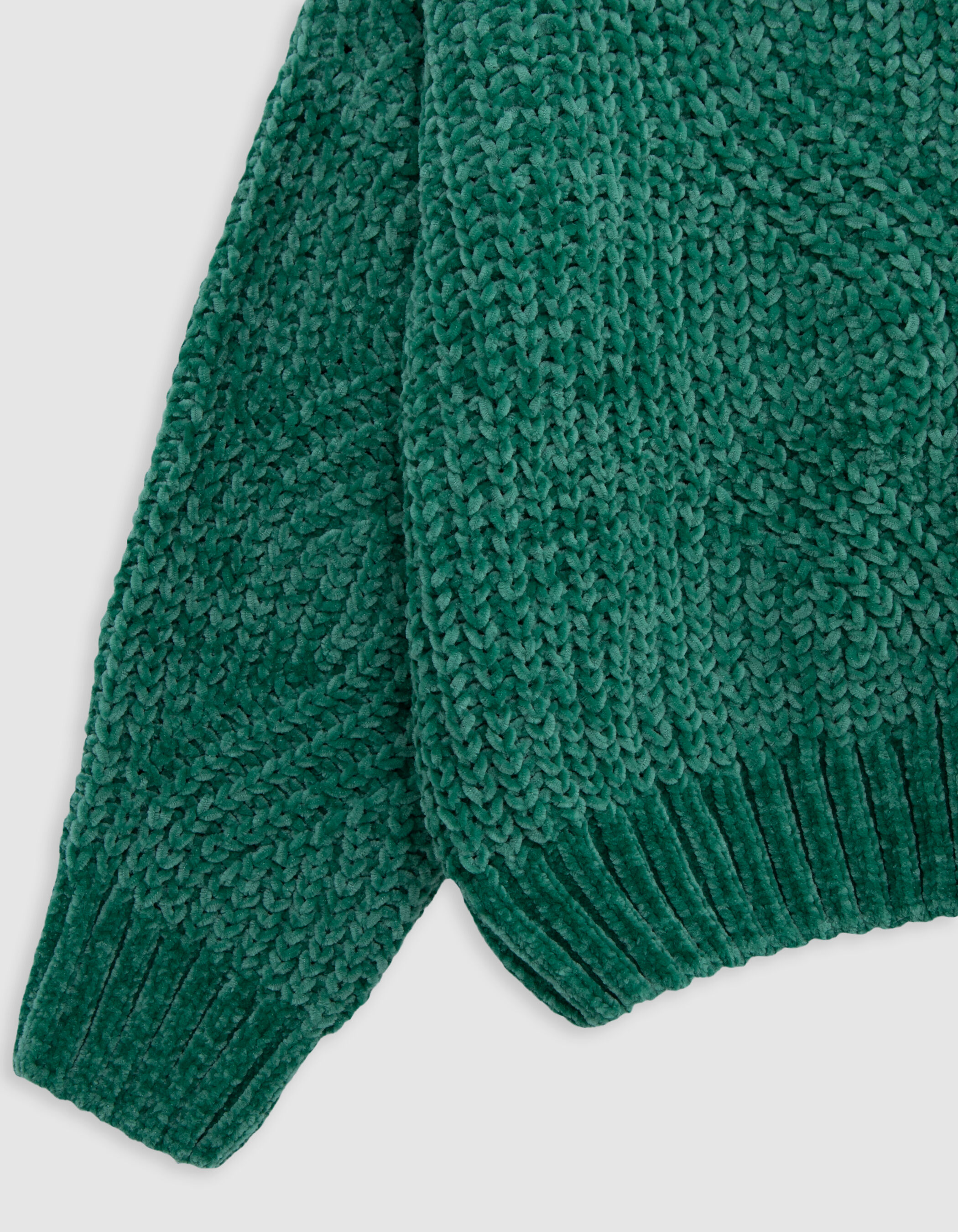 Pull matiere chenille top