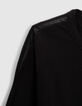 Men&rsquo;s black decorative jacquard T-shirt-3