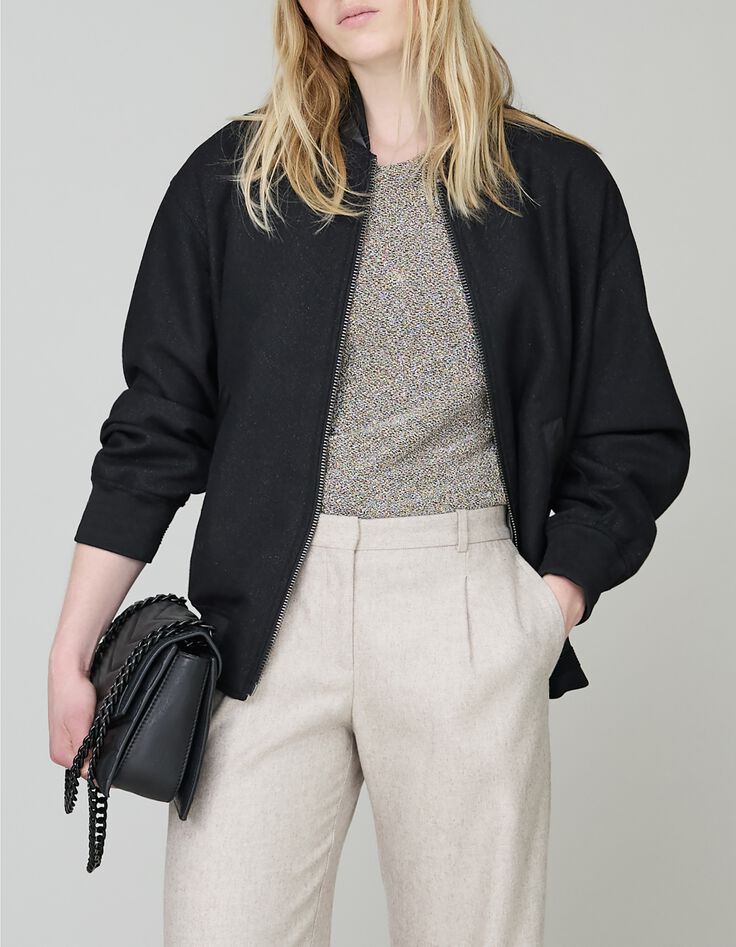 Pure Edition-Bombardera negra oversize lentejuelas-3