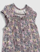 Blouse parme Ecovero® à imprimé végétal bébé fille-5