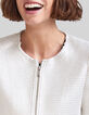 Veste maille coton bio façon tweed enduit silver Femme-4