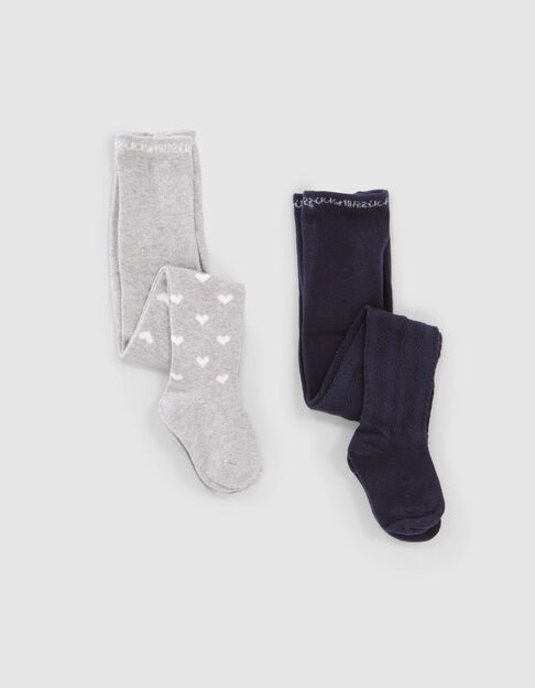 Collants silver et marine bébé fille - IKKS