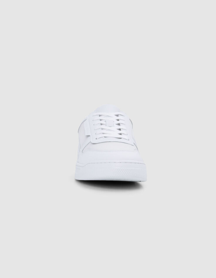 Baskets blanches bi-matières Homme-2