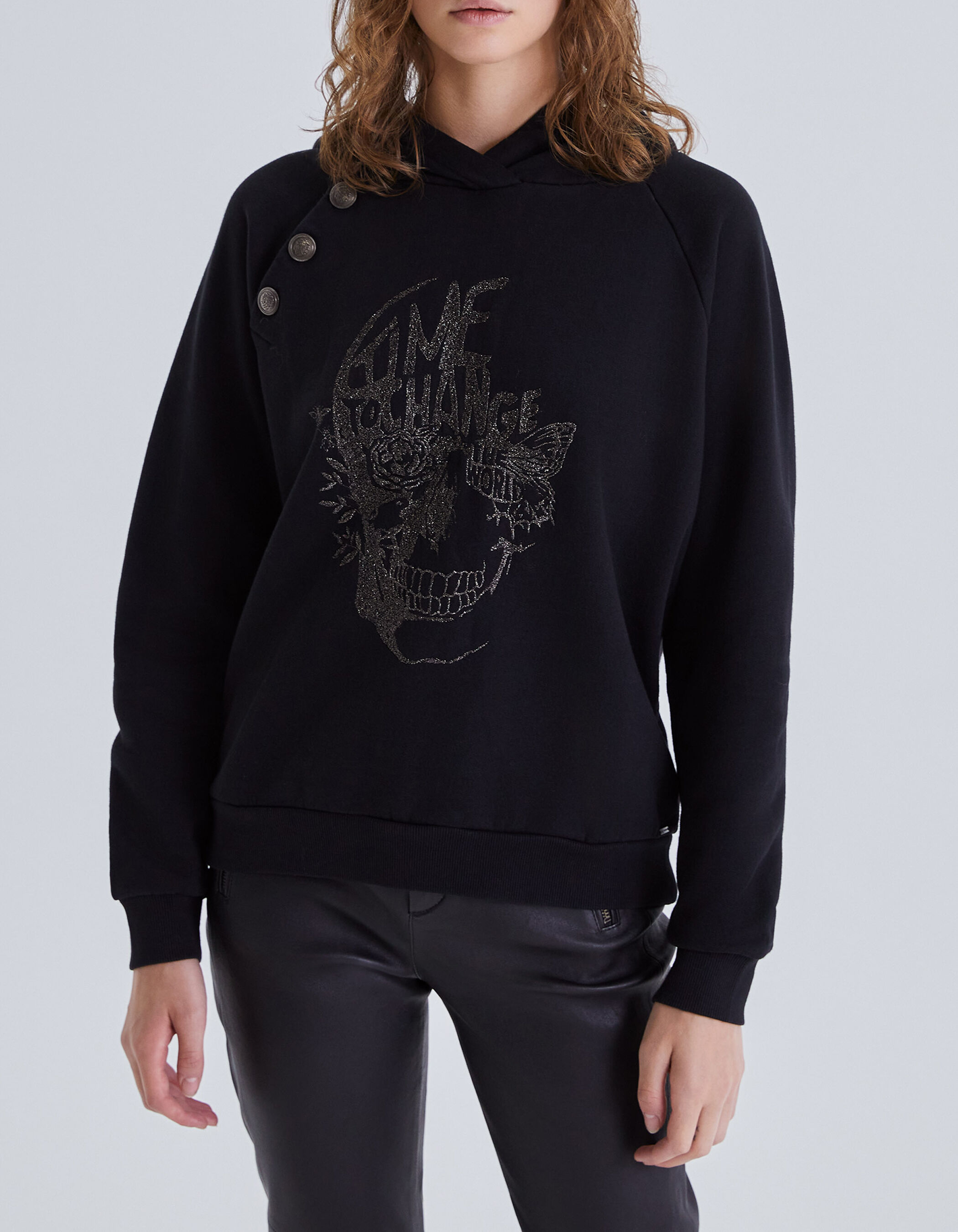 Sweat à capuche femme noir outlet