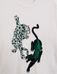 Boy's ecru organic cotton visual double panther T-shirt-2