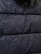 Boys’ navy padded jacket with graphic fur-lined hood-10