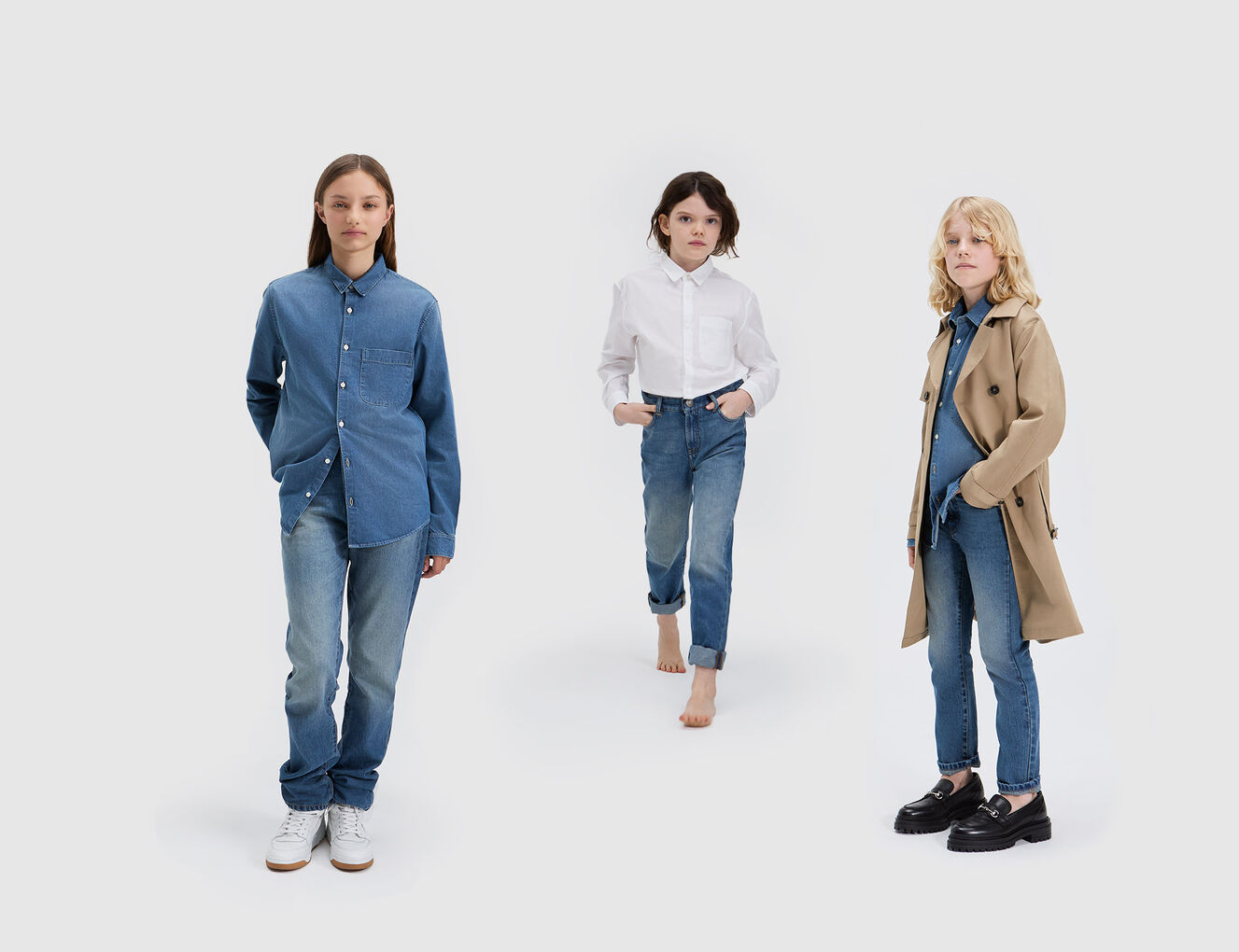 Gender Free-Blauwe STRAIGHT jeans jongens/meisjes - IKKS-1