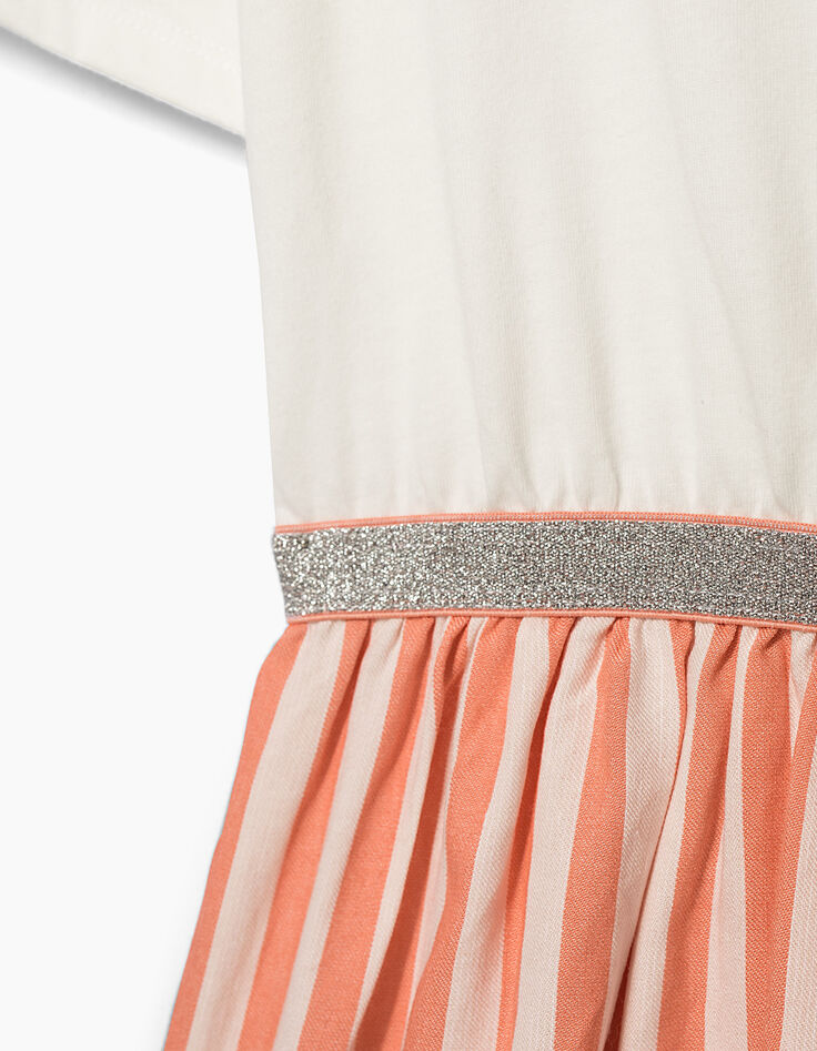 Robe pêche bi matière à rayures fille-5