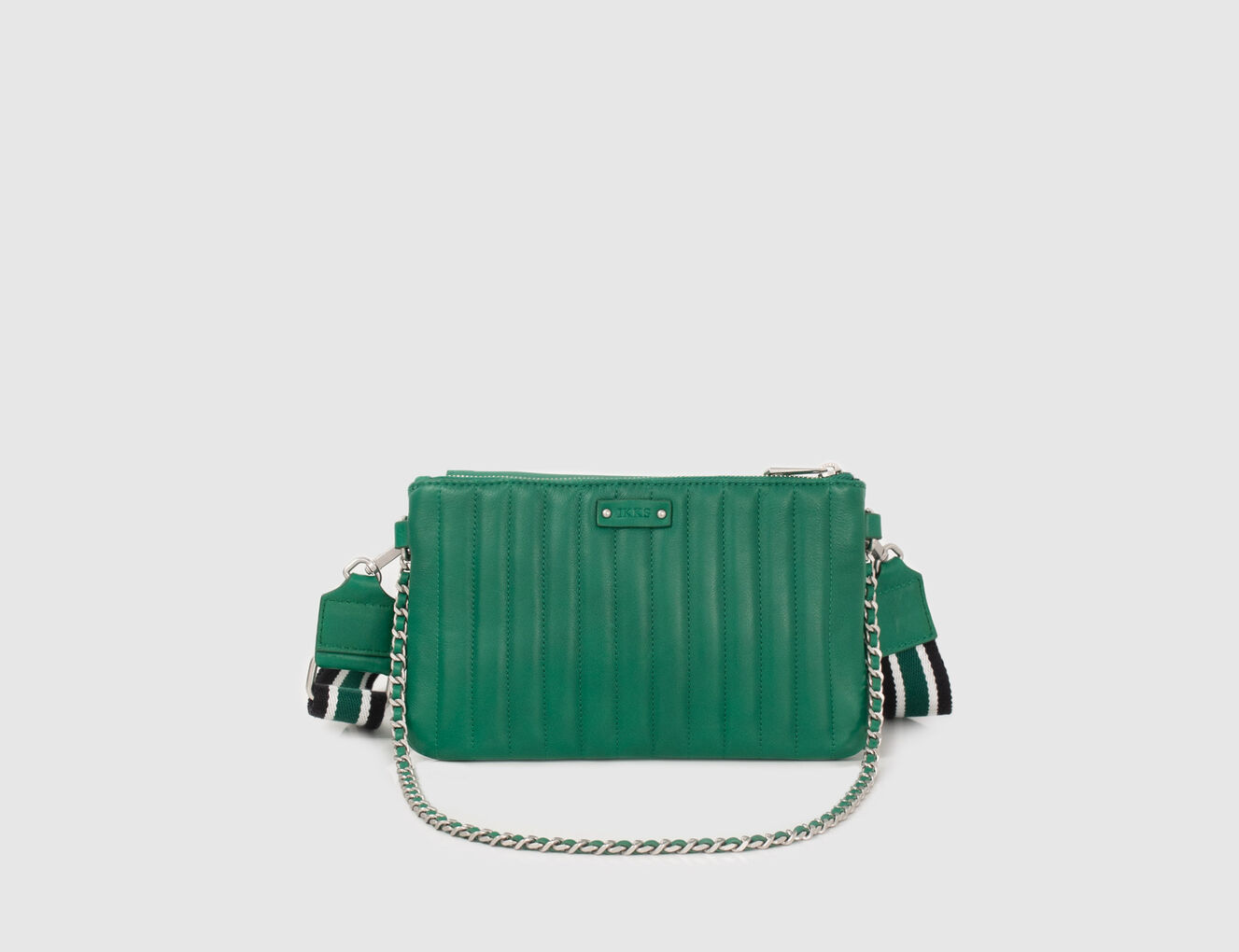 Women’s green leather NAPOLI 111 bag - IKKS-2