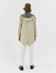 Parka beige clair à capuche en nylon Homme-2