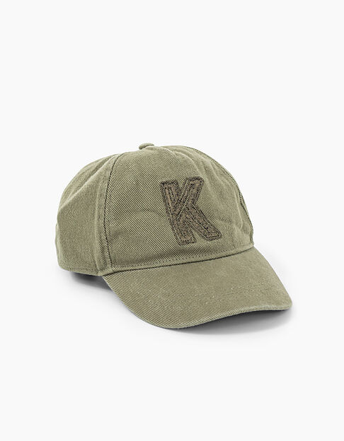 Girls’ bronze embroidered K patch cap
