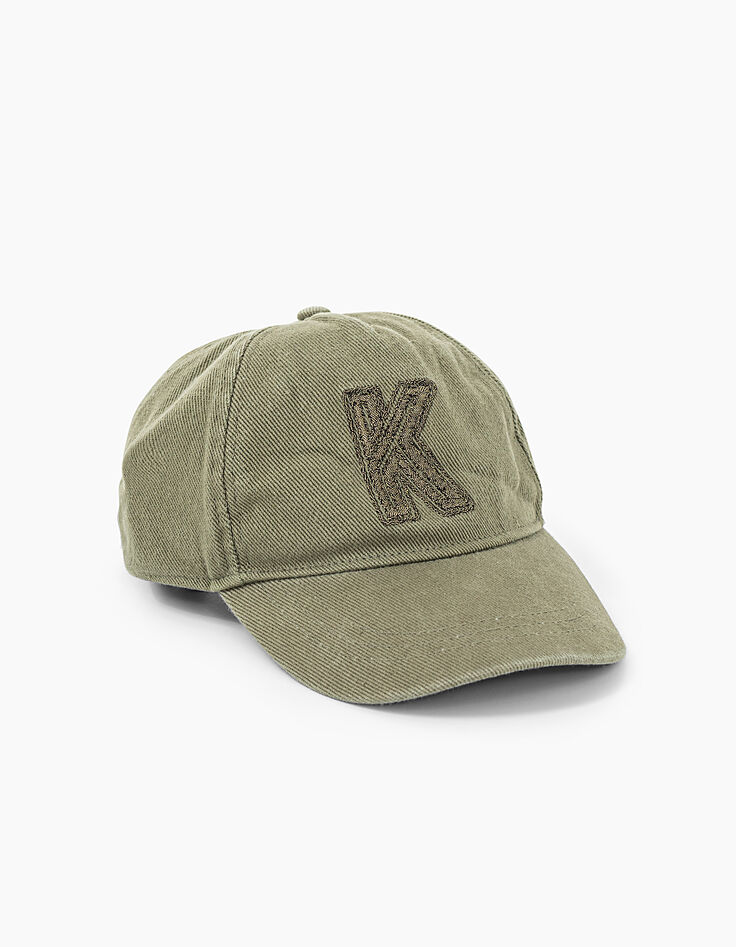 Girls’ bronze embroidered K patch cap-1 Girls’ bronze embroidered K patch cap-1