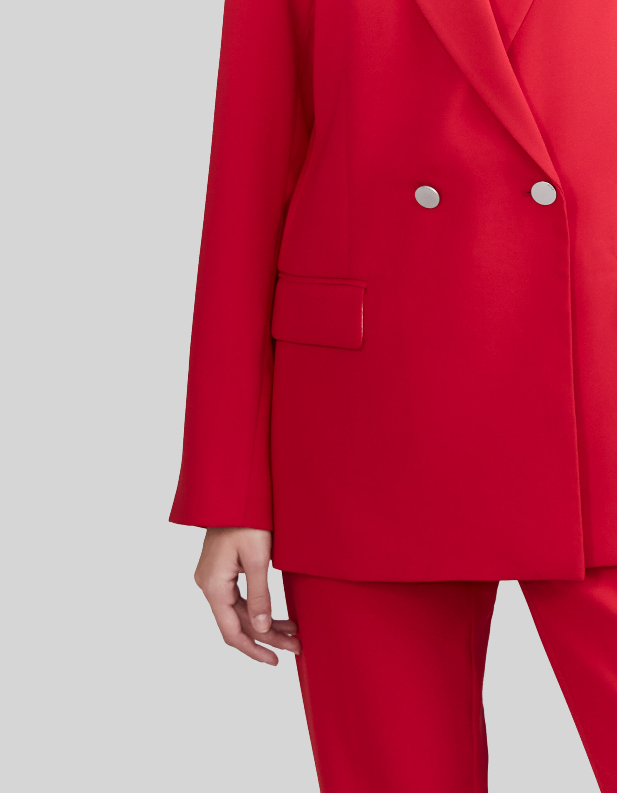 Double breasted red jacket clearance