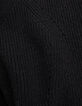 Pull noir tricot col roulé Homme-4