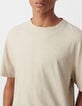 Herren-T-Shirt, beige meliert, Baumwolle und Leinen-1