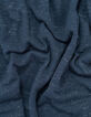 Women's navy lurex knit tee-shirt with curb chain design-8