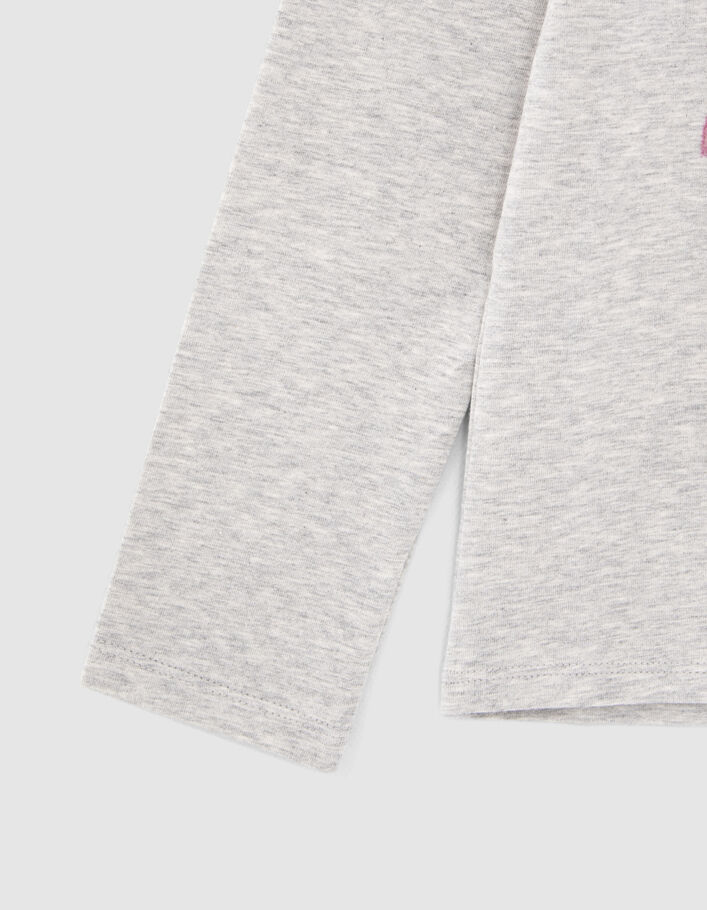 Girls’ grey roller skates image organic cotton T-shirt-6