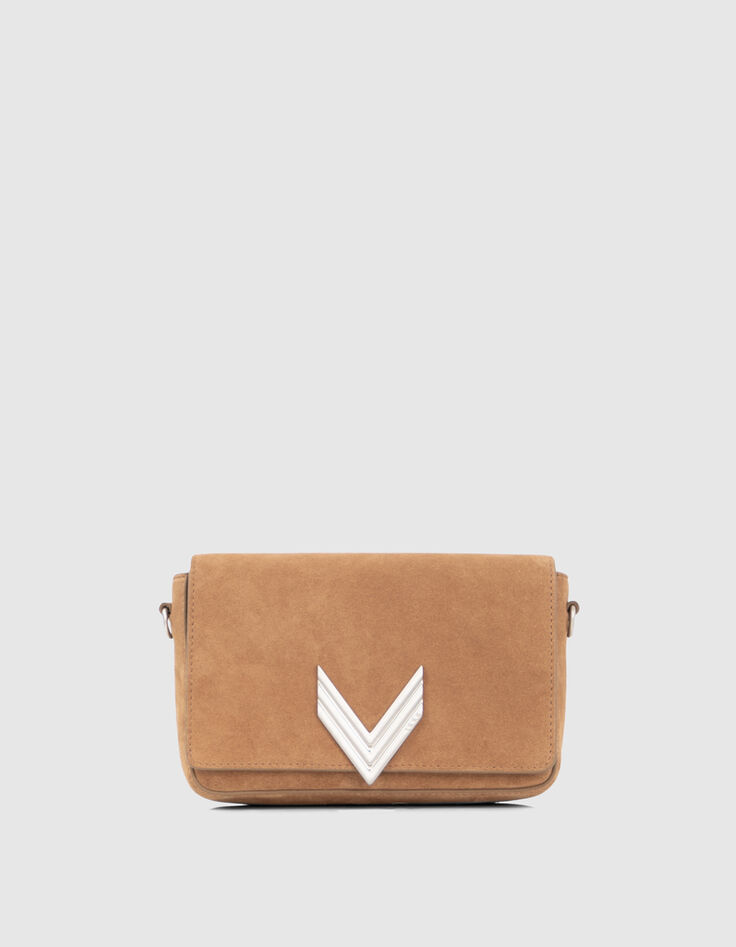 Le sac 111 en cuir de vachette velours sable femme-1