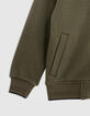 Boy's zipped khaki teddy cardigan-4