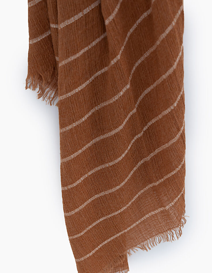 Men&rsquo;s saffron striped scarf-3