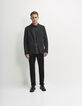 Men's slim black jeans-6
