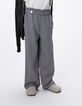 Girls’ navy gingham trousers with ruffles-4
