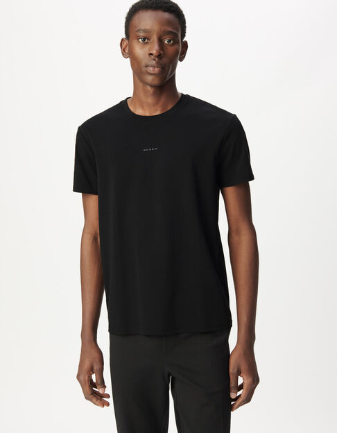 T-shirt noir d&eacute;tail logo ABSOLUTE DRY Homme - IKKS